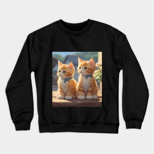 Beautiful cat siblings Crewneck Sweatshirt